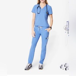 COPY - FIGS Ceil Blue Yola Skinny Scrub Pants